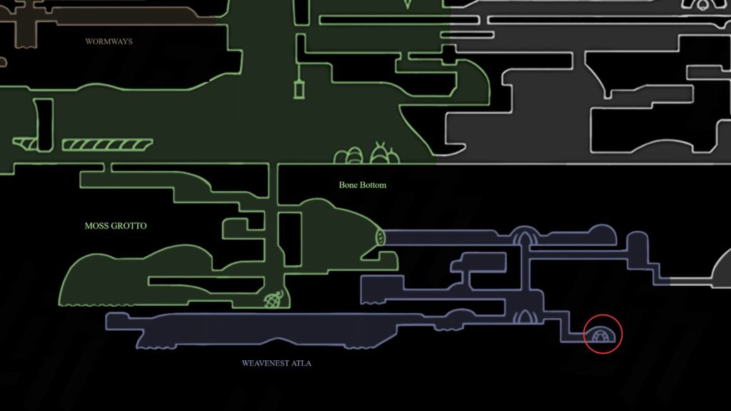 rigenerazione della seta silksong map